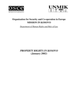 Property Rights In Kosovo (January 2002)