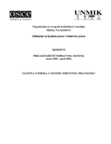 Review 5: The Criminal Justice System in Kosovo (March 2002 - April 2003) (sr)