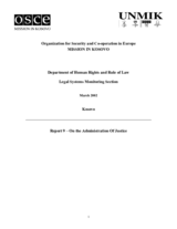 Report 9: Administration of Justice