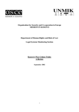 Kosovo's War Crimes Trials: A Review