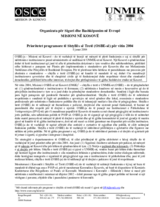 OSCE Mission in Kosovo Programmatic Priorities for 2004 (sq)